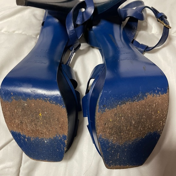 Used YSL cobalt tribute platform heels. - Picture 3 of 7